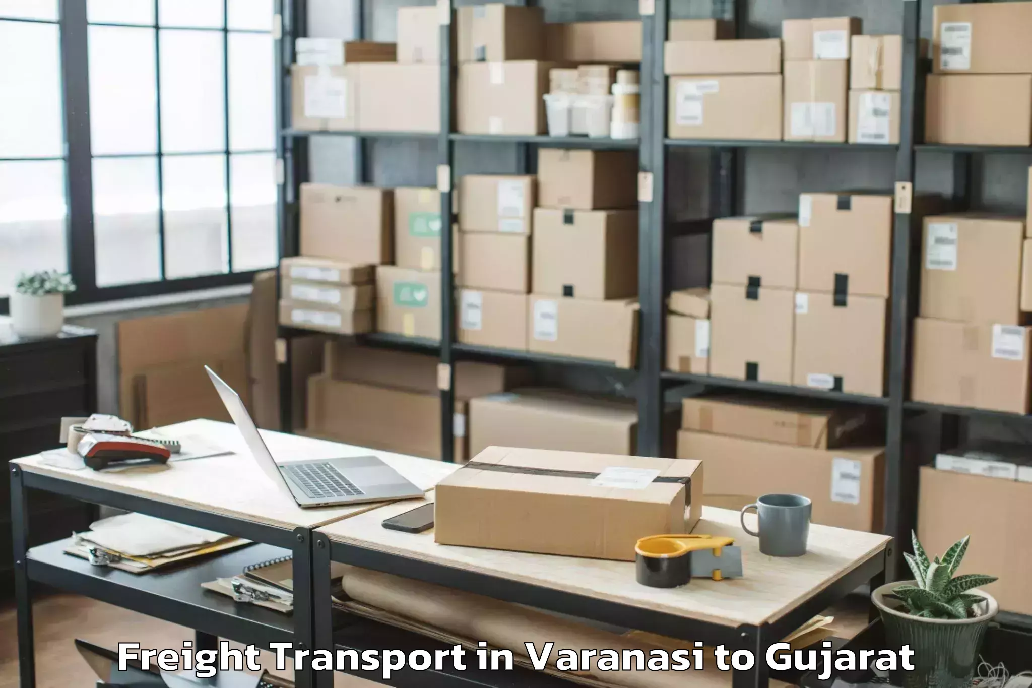 Varanasi to Rajula Freight Transport